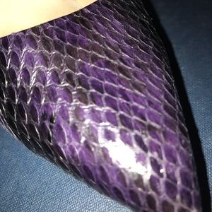 Plum Snakeskin Pour la Victoire Heels